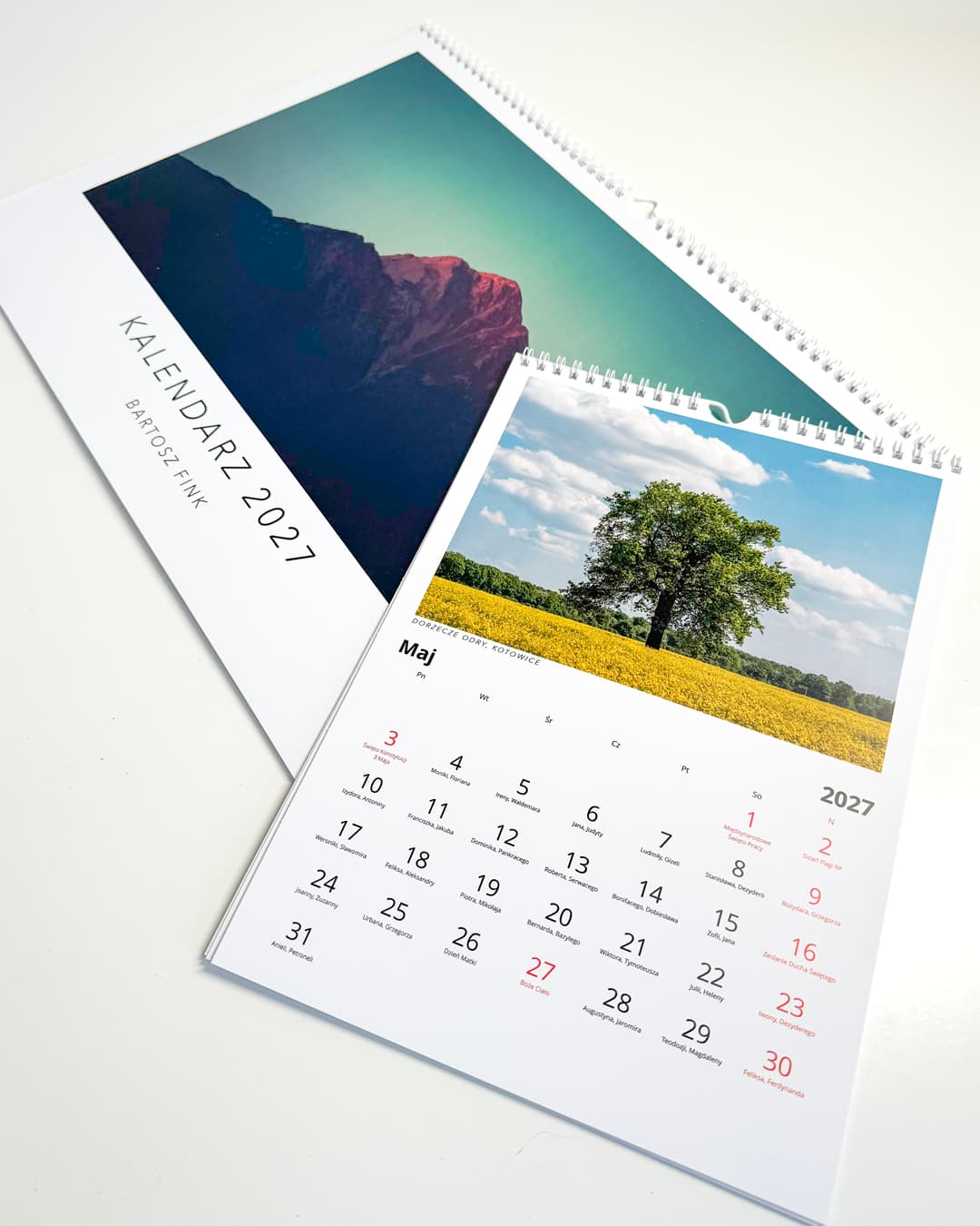 Wnętrze kalendarza fotograficznego 2027, strona druga