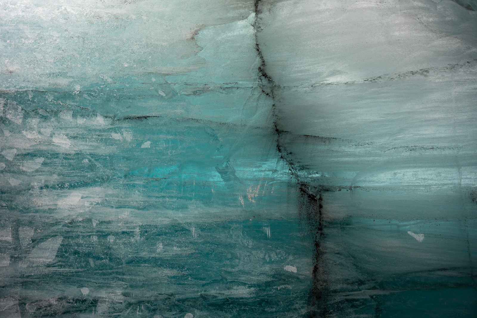 Ice textures creating organic patterns